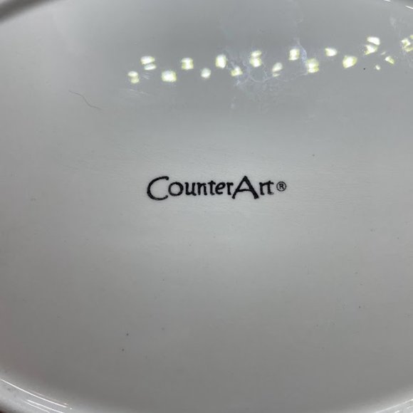 CounterArt Ginger Cat Watching a Goldfish Small Platter - Picture 4 of 6